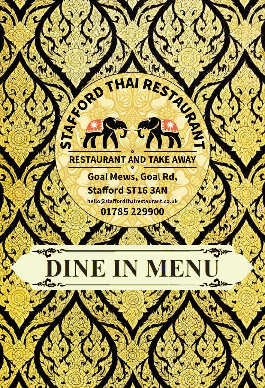Stafford Thai Restaurant - Dine In Menu
