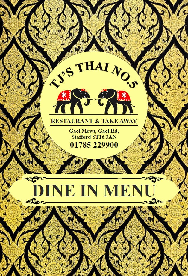 TJ's Thai No:5 - Dine In Menu
