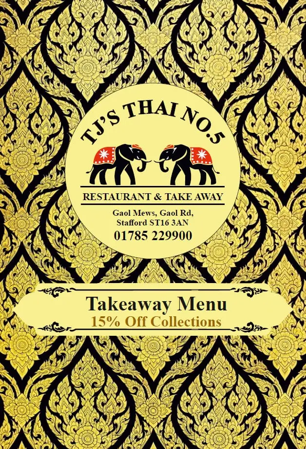 TJ's Thai No:5 - Take Away Menu